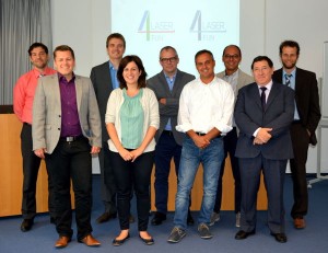 From left to right: Andres Fabian Lasagni (Fraunhofer), Tobias Mertens (Airbus), Andrés Escartín (BSH), Virginia Gotor (BSH), Gert-willem Römer (University of Twente), Giuseppe Carbone (CNR), Antonio Ancona (CNR), Jose Luis Ocaña (UPM) and Thomas Kiedrowski (Bosch)